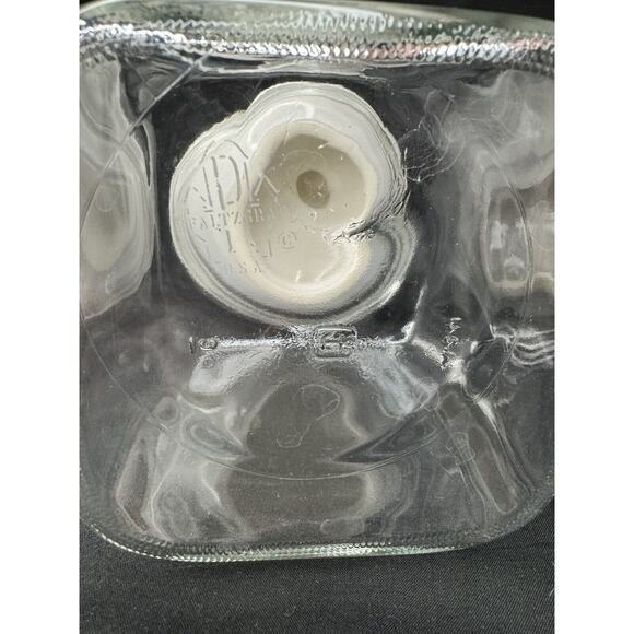 Vintage PFALTZGRAFF Holly Porcelain Topped Square Glass Canister Christmas Jar - Picture 3 of 3